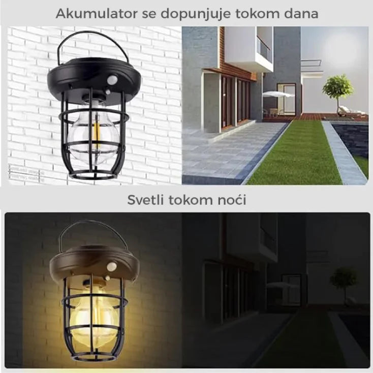 Solarna Baštenska Lampa sa Senzorom Pokreta (2 komada)