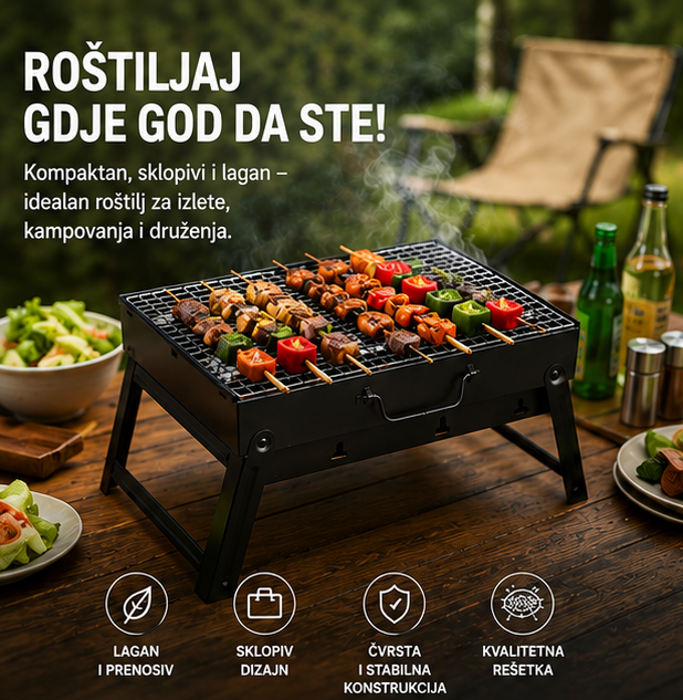 Prenosivi Sklopivi Roštilj