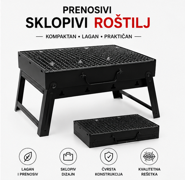 Prenosivi Sklopivi Roštilj