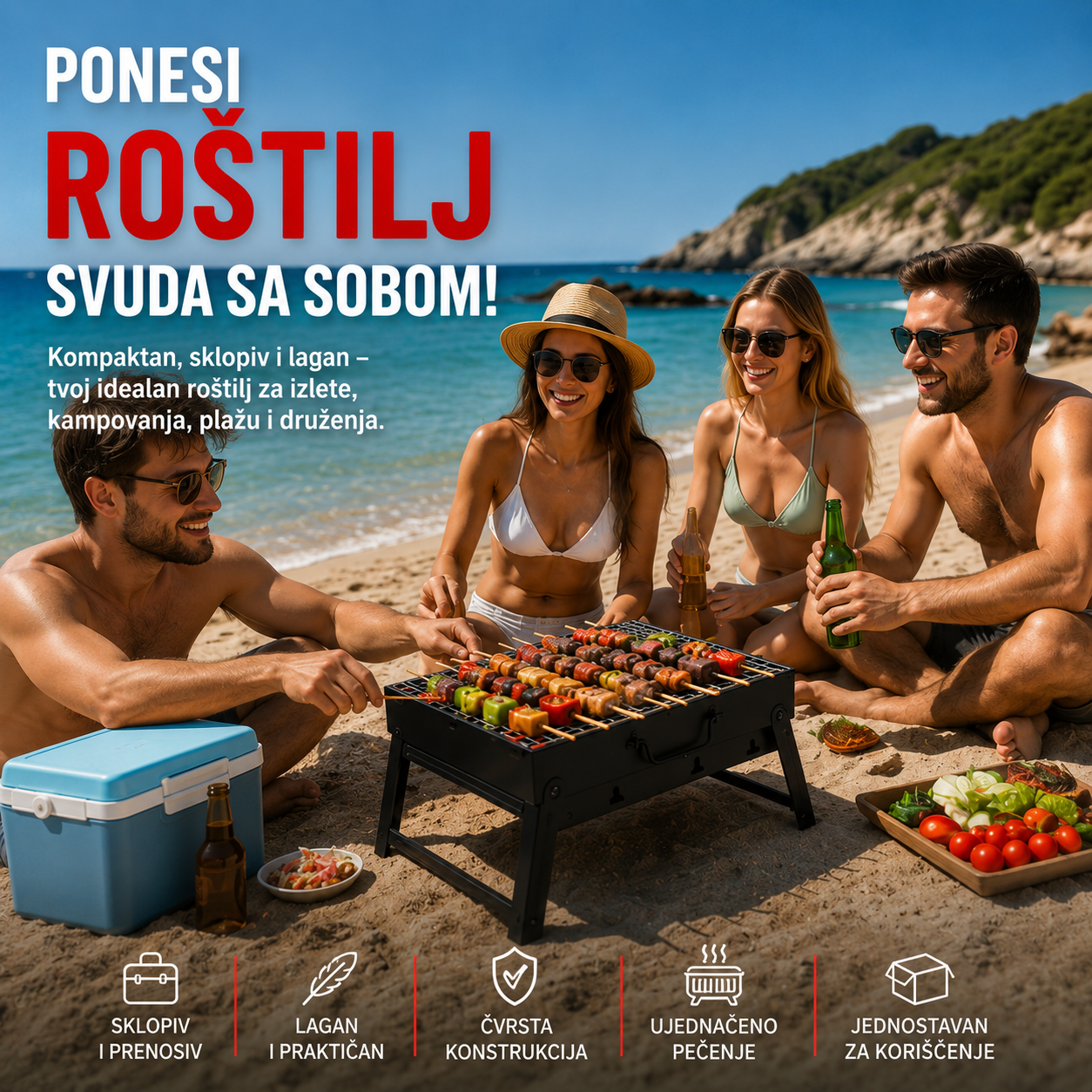 Prenosivi Sklopivi Roštilj