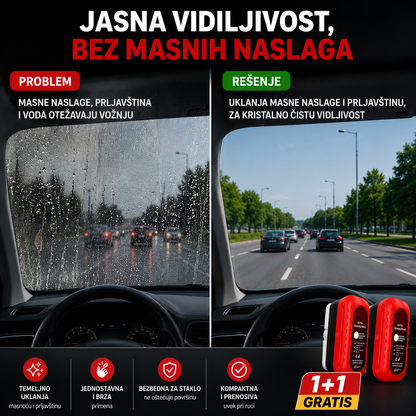 1+1 GRATIS - Četka za Uklanjanje Masnih Naslaga sa Stakla