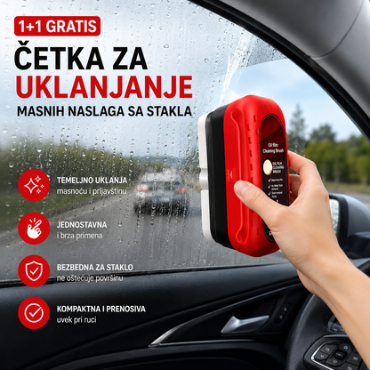 1+1 GRATIS - Četka za Uklanjanje Masnih Naslaga sa Stakla