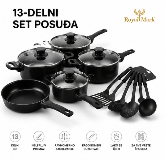 Set Posuđa za Kuvanje (13 Delova)
