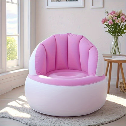 Outdoor Inflatable Velvet Sofa Lazy Foldable Backrest Sofa Bed Portable Recliner Outdoor Leisure Sofa Chair, Suitable for Outdoor Camping Use