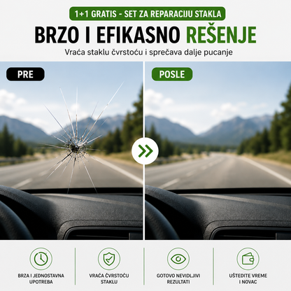 1+1 GRATIS - Set za Reparaciju Stakla