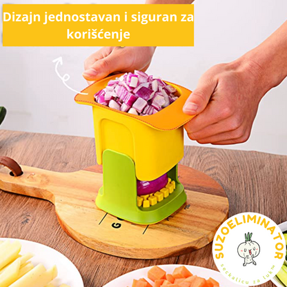 Suzoeliminator seckalica za luk™ - prenosivi sekač za luk, krompir, šargarepu i krastavce